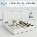 Full/Queen/King Size Velvet Lift Up Storage Bed Frame, Vertical Channel Tufted Headboard, Hydrualic Underneath Storage, Upholstered Platform Bed, Wooden Slats Support, No Box Spring Needed, White
