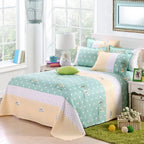 3pcs/Set Home Textile Bed Sheet Set with Pillowcases Cotton Material Lovers Room Bedding Room Flat Sheet