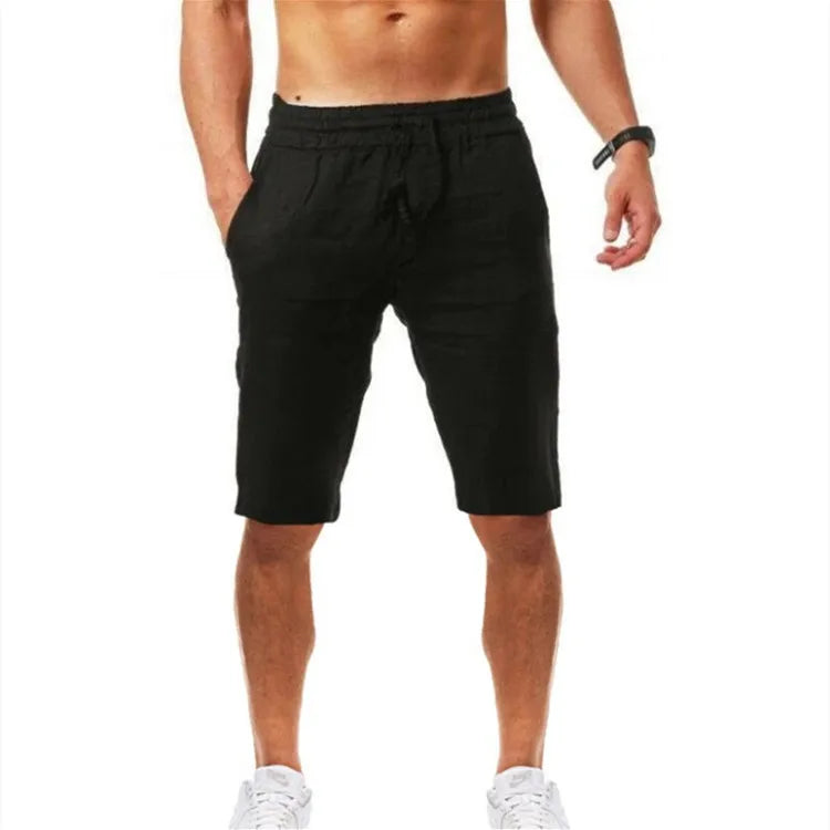 Casual Shorts Summer Men Loose Five Inch Short Pants Cotton Linen Thin Breathable Soft Beach Daily Outdoor Sports Bottoms