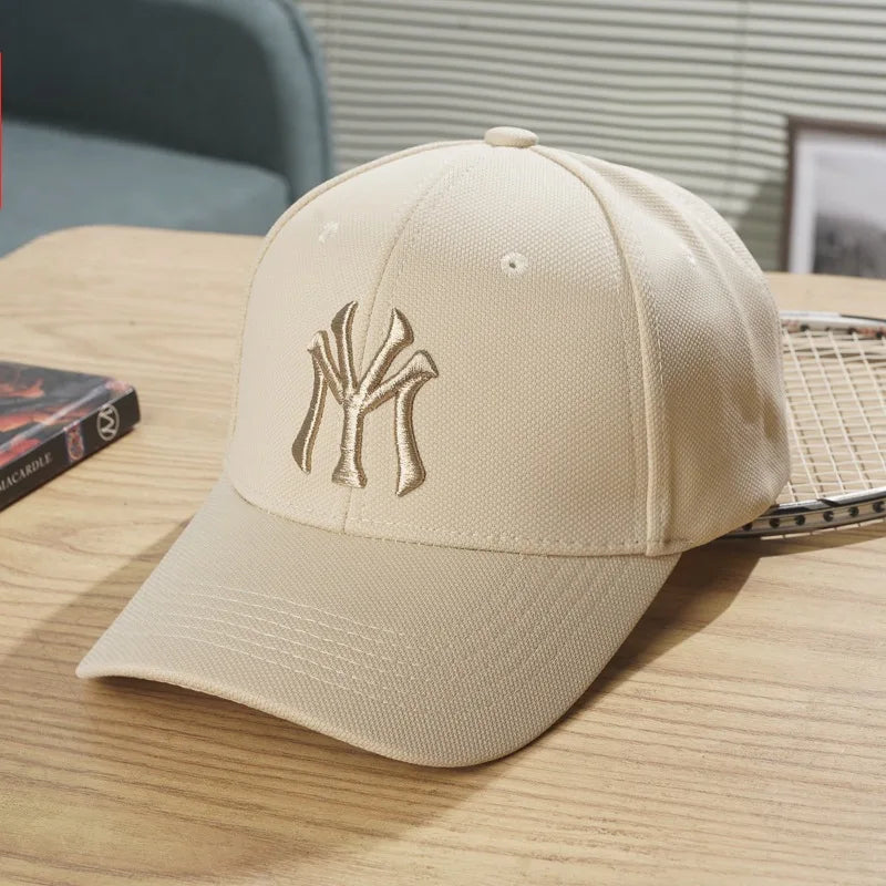 Hat Women's Deepened Hardtop Baseball Cap Korean Letter Embroidery Sunscreen Couple Cap