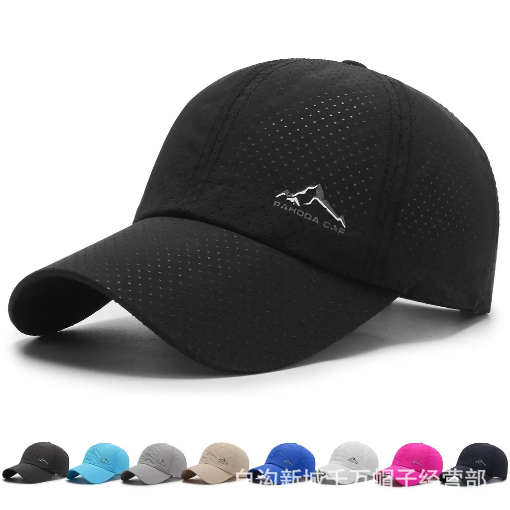 Men's and women's quick-drying hats, summer outdoor sunscreen and shading thin baseball caps, breathable sun duckbill hats