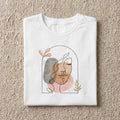 [Summer Women's Short Sleeve] Bohemian Style Line Art Face T-Shirt, Gift for Her