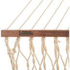Luxury Durable Cotton Rope Hammock with Extended Chains & Hooks, Handcrafted USA, 450 lbs Capacity, 13 ft x 60 in