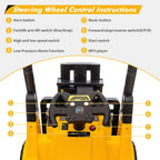 12V Kids Ride on Forklift Car with Tent, Electric Ride On Construction Car with Remote Control, Liftable Fork and Pallet, 2 Speeds, Music, USB, MP3 and Low-Power Alarm