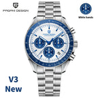 PAGANI DESIGN 1701 Moon Watches 2026 New Woven Strap Luxury Quartz Watch For Men Speed Chronograph AR Sapphire Mirror Wristwatch