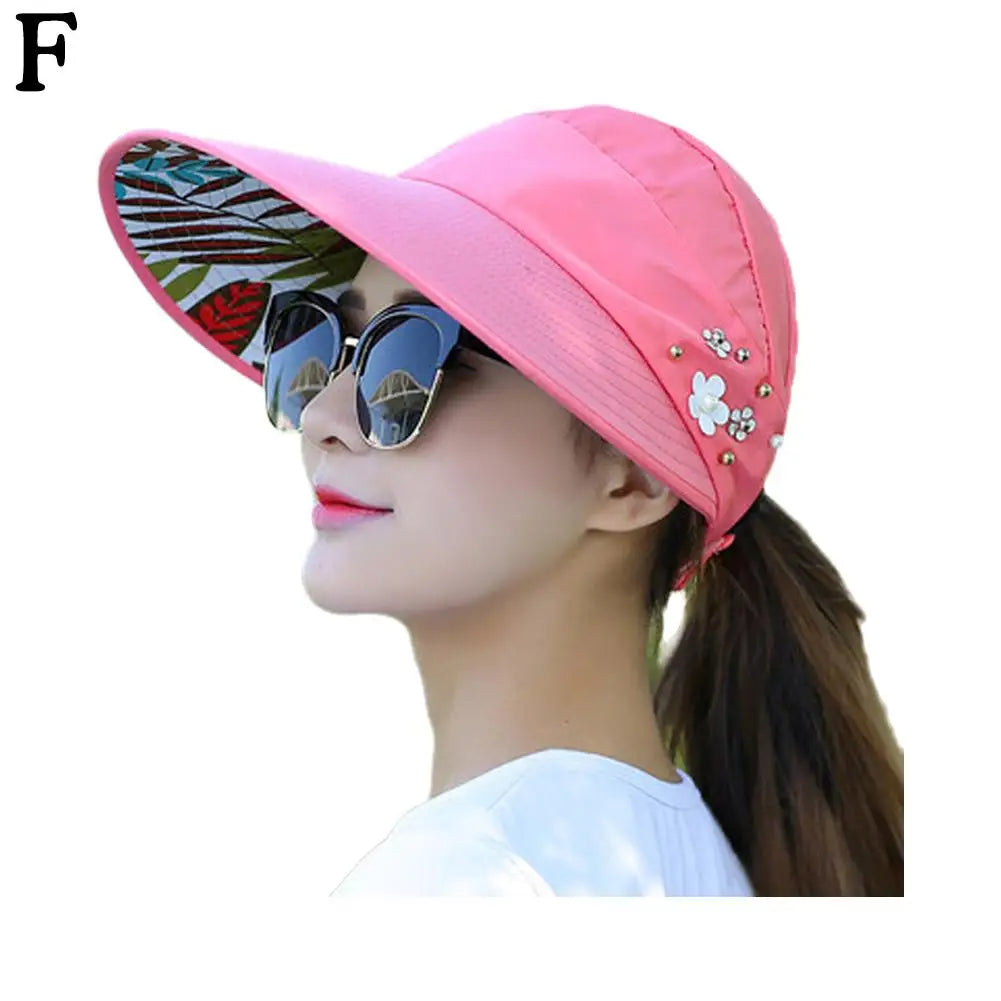 Fashion, Ladies, Summer Vacation, Wide Brim Foldable Sun Hat, UV Protection, Beach Sun Hat, Casual Hat