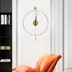 20in Wall Mounted Modern Non-Ticking Silent Metal Wall Clocks Battery Powered Round Classical Large Decorative Wall Clock