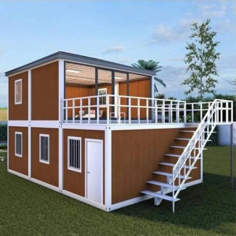 Luxury Foldable Container House with Terrace - Portable Modular Tiny House 1-3 Bedroom Custom Prefab House for Living