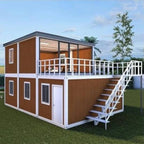 Luxury Foldable Container House with Terrace - Portable Modular Tiny House 1-3 Bedroom Custom Prefab House for Living