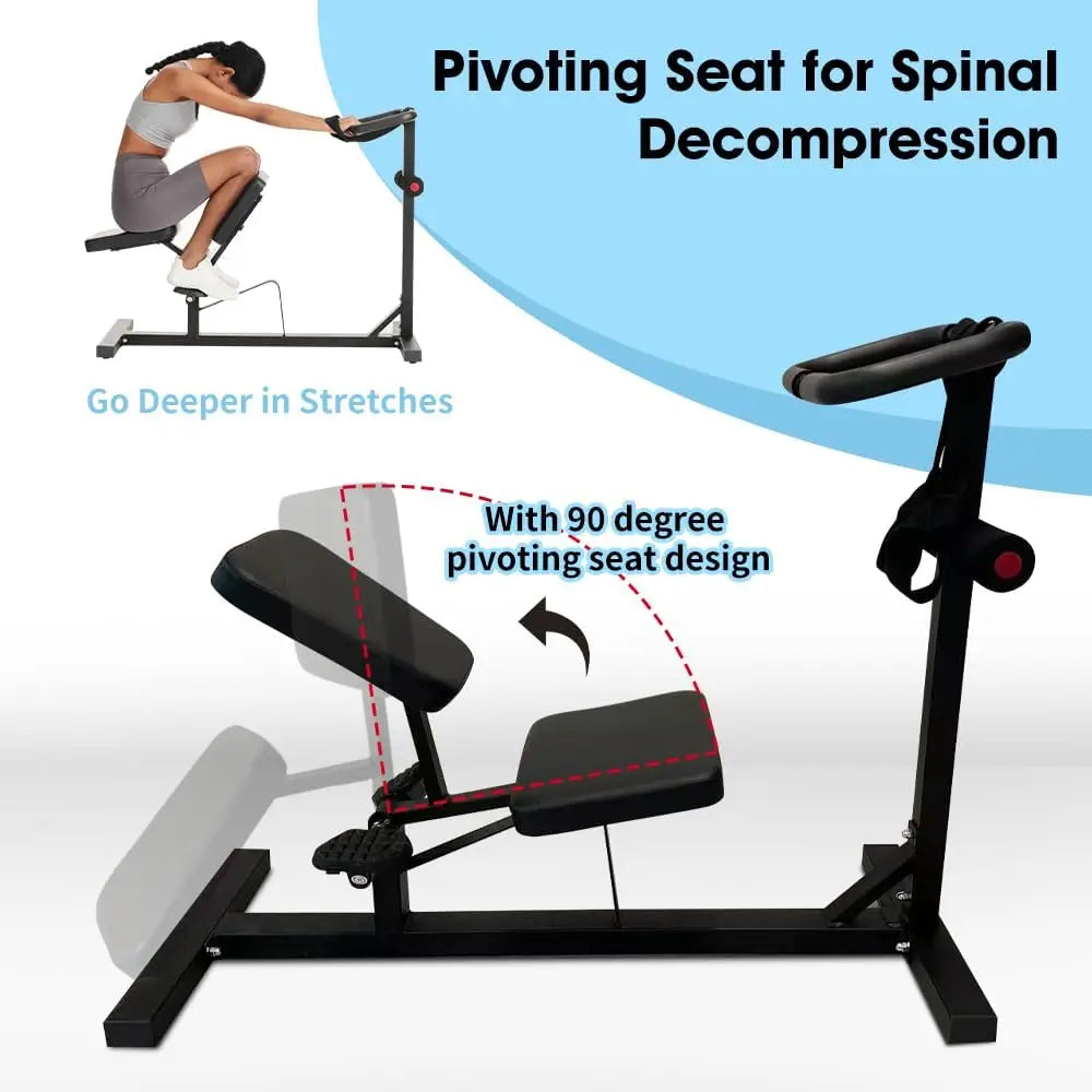 Home Gym Full Body Stretch Machine, PVC and Metal, Blue, Lumbar and Leg Stretch, Posture Correction