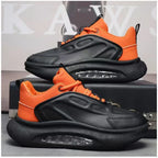 Men's shoes for summer and spring. Men's style, versatile, thick sole, heightening, breathable. Sports air cushion, shock absorp