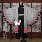 Fashion Anime Kochou Shinobu Cosplay Costume Kisatsutai Women Japanese Haori Uniform Wig Halloween Party Comic Con Outfit
