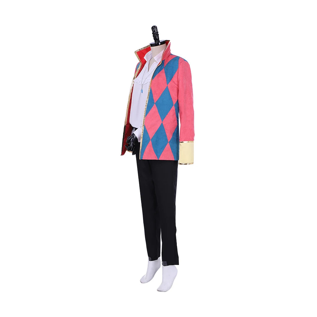 Howl Cosplay Costume Anime Full Set With Jacket Shirt Pants Necklace plus size