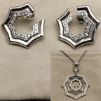 2025 New High-Quality Christmas Serrated Stackable Necklace and Earrings Set - Elegant and Simple Style