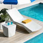 2-Piece Outdoor Furniture Set,S-Shaped Lounge Chair with Side Table, Garden Furniture for Patio, Poolside and Beach