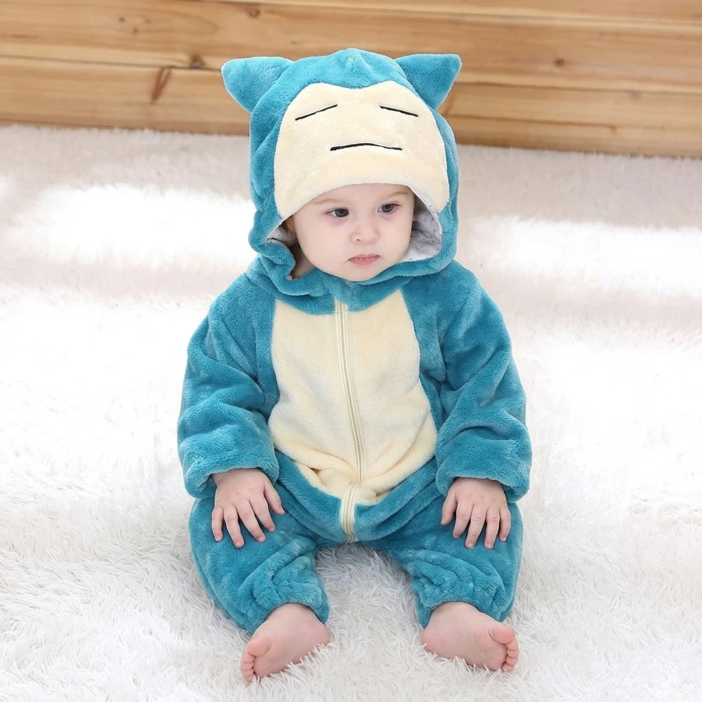 Toddler Animal Onesie Pajamas Fleece Hooded Zip Up Romper Baby Costume Plush Hooded Jumpsuit Cartoon Animal Sleep Sack Halloween Christmas Costume Infant Cozy Sleepwear Warm Winter Outfit Baby Shower Gift Plush Costume Kids B