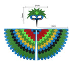 Cute Owl Wings Costume Animal Peacock Pattern Felt Cloak With Matching Mask Performance Props Halloween Carnival Cosplay Cape halloween costumes for women my hero academia superman costume adults haikyuu cosplay