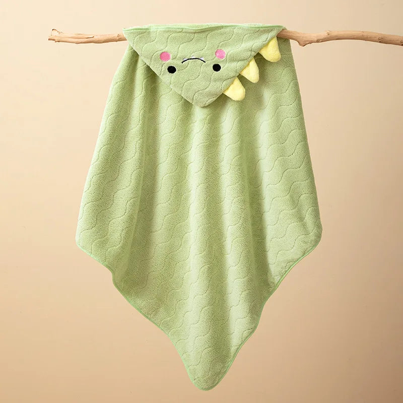 Toddler Bathrobe Infant Bath Towel Boy Girl Blankets Swaddle With Hood Cartoon Coral Fleece Towel Blanket Newborn Kids Bedding baby bath towel banheiras de bebê robôs bathrobes