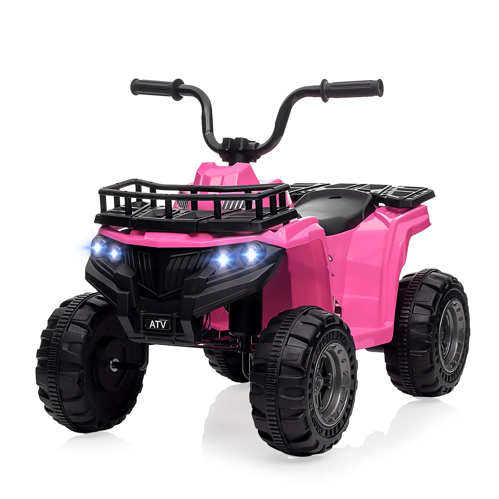 12V Kids Ride On Electric ATV, Ride Car Toy with Bluetooth Audio,High/Low Speed, LED Headlights, Battery Indicator & Radio