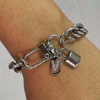 1 Pc Silver Oval Bracelet With A-Z26 Letter Necklace, Unique And Exquisite Style, Suitable For Festivals And Daily Wear