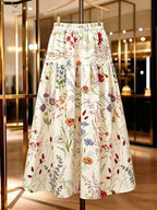GlowEve Women's Summer Multi-Color Print Elastic Waist Patchwork Flared Long Skirt, EleBack To School, Teacher, Formal Occasions, Gifts, Dates, Street Photography, Summer Clothing, Summer Skirt, Summer Fashion Item, Niche Des