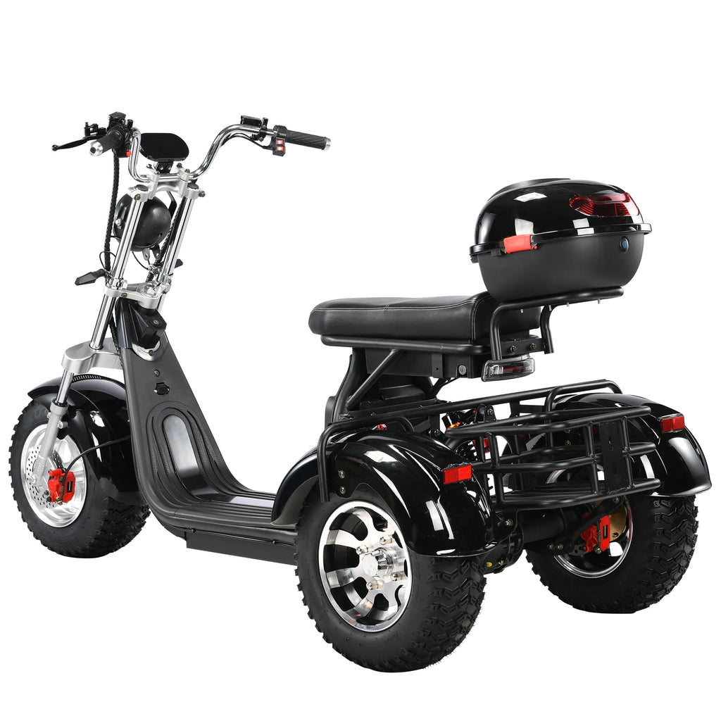 3 Wheel Three Speed Regulation Charge Power Mobility Scooter 3000W Off Road Three Wheel Electric Bike Tricycle Adult Motorcycle