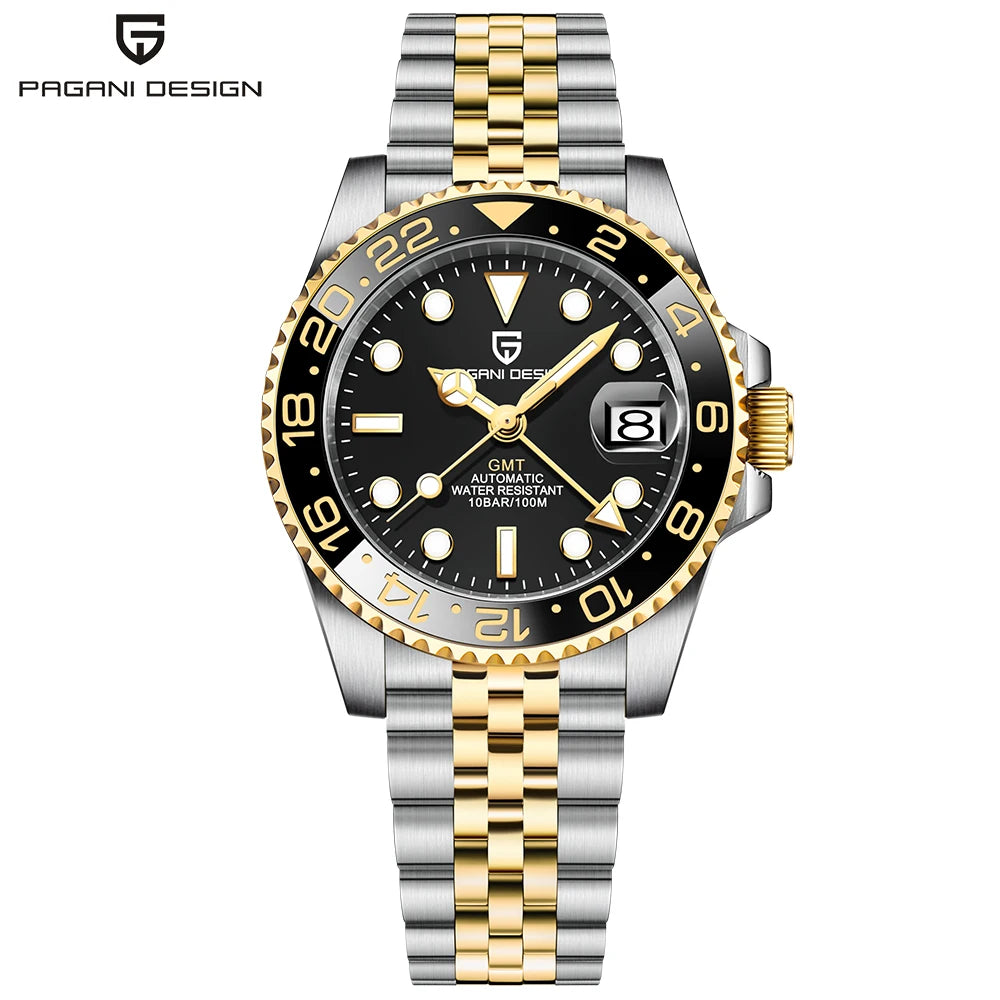 2026 PAGANI DESIGN New PD-1662 V5 Men Mechanical Watches Luxury Ceramic Bezel Automatic Watch 100M Waterproof GMT Watch for Men