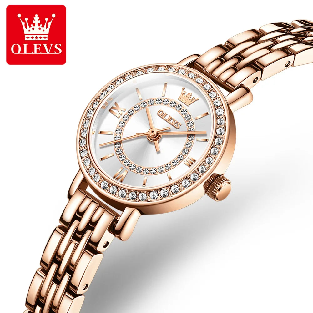 OLEVS Quartz Watches for Women Top Brand Waterproof Stainless Steel Ladies Watches Elegance Luxurious Casual Watch Women's Watch