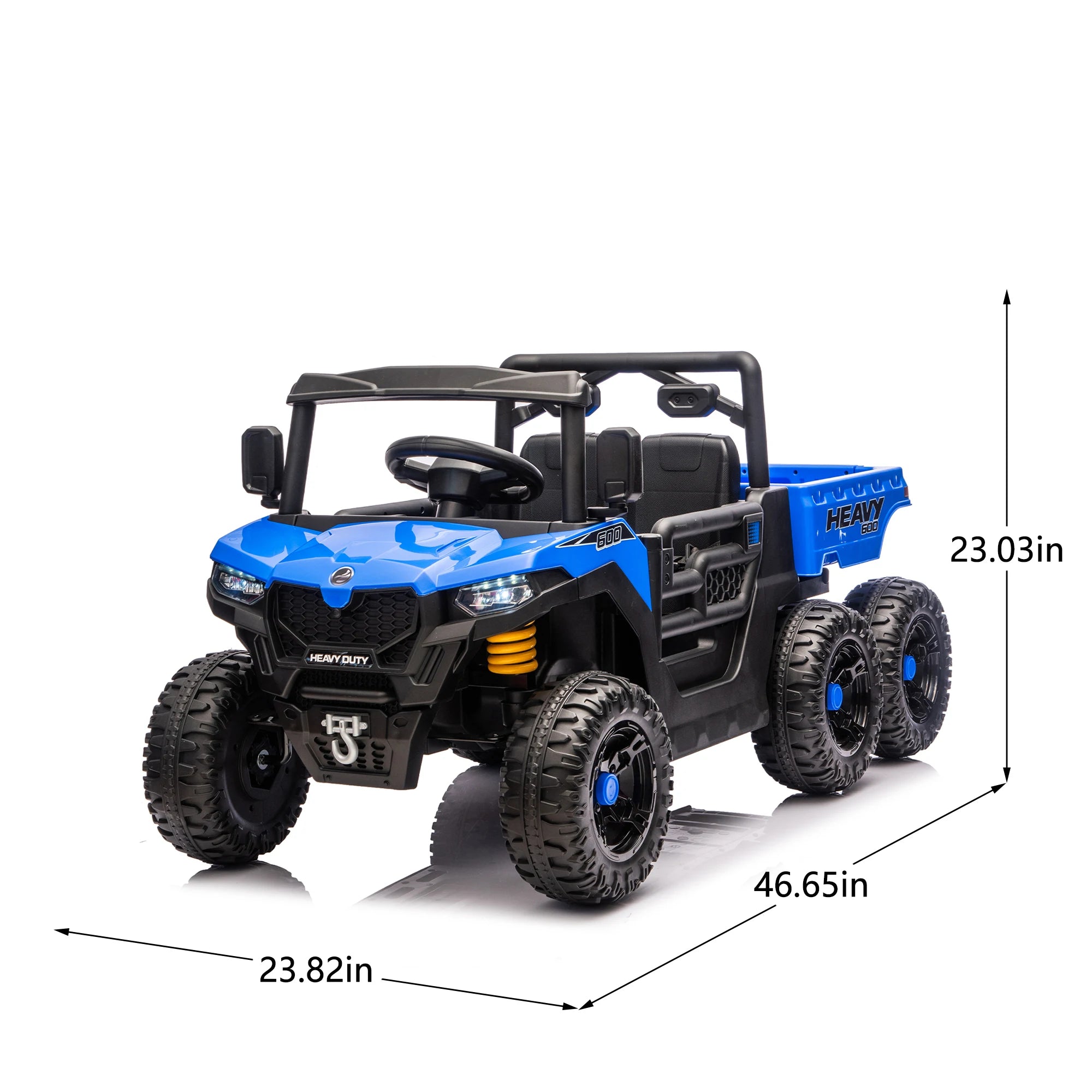 24V 400W Kids Ride on Electric Tractor with Parent Remote Control Suspension Bluetooth Music 1.86-3.11MPH for Kids Blue