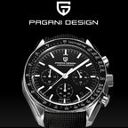 PAGANI DESIGN 1701 Moon Watches 2026 New Woven Strap Luxury Quartz Watch For Men Speed Chronograph AR Sapphire Mirror Wristwatch