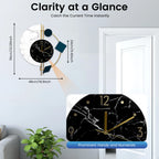 22 inch Marble Wall Clock Nordic Style Creative Luxury Wall Clock Silent Non-Ticking Silent Battery Operated Living Room Mid Century