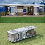 customized Expandable Apple Cabin Prefabricated Movable Tiny House 20ft 40ft for Outdoor Glamping Resort Use with Solar Panel