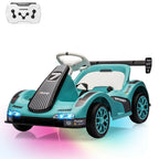 Kids Go Kart, Electric Ride On Drift Kart with Dual Motors,LED Lights, Safety Belt,Battery Powered Outdoor Ride On Racing Toy