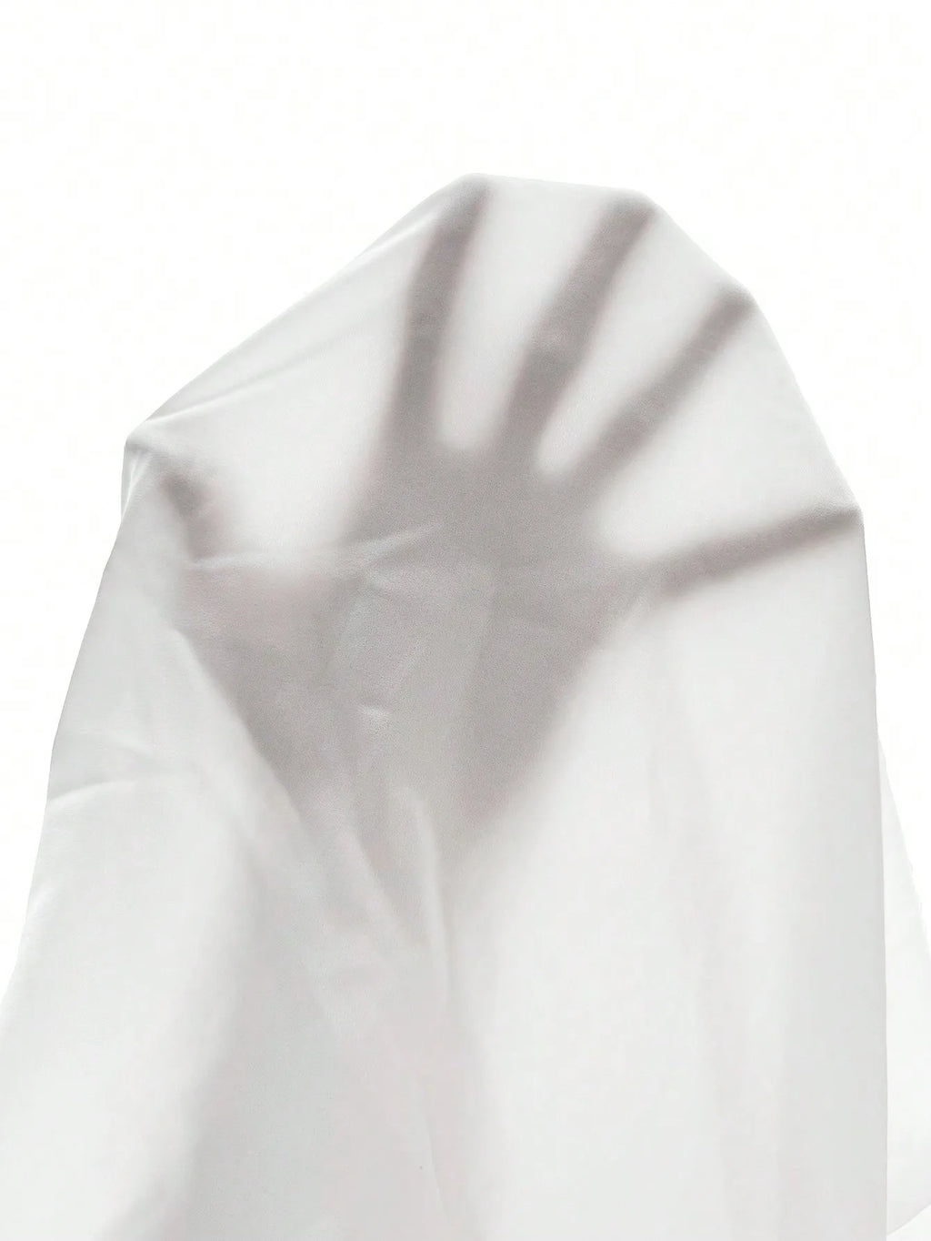 Men's Solid White Long Sleeve Shirt with Strap Detail, Slim Fit for Office or Casual Wear