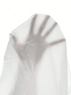 Men's Solid White Long Sleeve Shirt with Strap Detail, Slim Fit for Office or Casual Wear