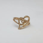 Duoying Custom Initial Rings Personality Hip-Hop Ring Heart Rings Letter Ring Heart Shape Gifts For Mom Gift