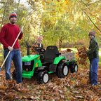 12V Kids Electric Tractor Ride On Toy With Dual Motors, 4 Wheel Battery Powered Farm Vehicle, 4 MPH Toddler Quad For Ages 3-6