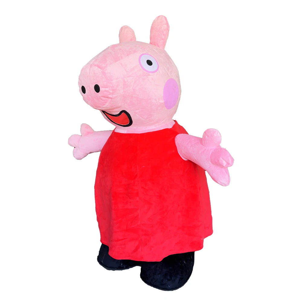 2M Pink Piggy Inflatable Costume Mascot Parade Adult Character Cosplay Animal Birthday Halloween Party Event Plush Set