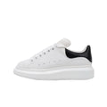 Minimalist Korean White Platform Shoes with Black Heel – Height-Increasing Daily Casual Sneakers