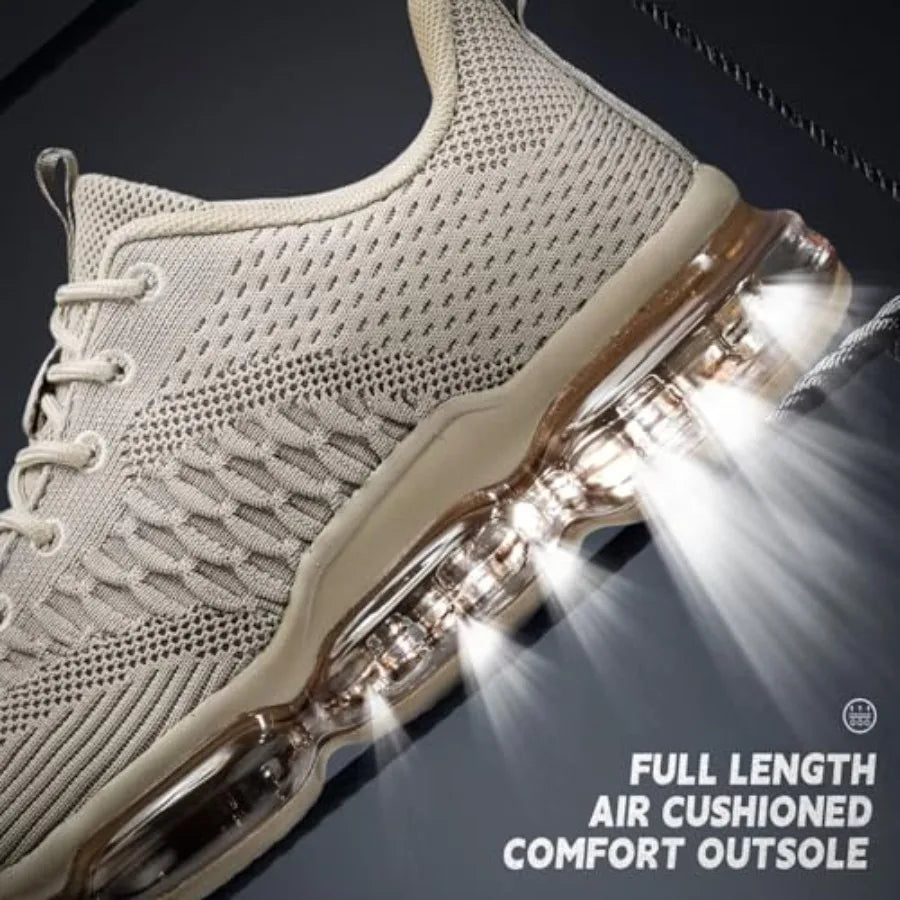 Socviis Men's Air Cushion Running Shoes Breathable Tennis Fashion Sneakers Non Slip Workout Casual Sport Shoes Gym Training Com