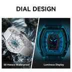 TSAR BOMBA Women’s Quartz Watch, Swiss Movement, Transparent Case, Zircon Dial, Comfortable Strap, Elegant Fashion Wristwatch