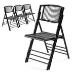 Bamboo Folding Chair, Foldable Dining Wood Chairs Comfortable Seat for Outdoor & Indoor, Patio, Porch, Wedding,, Customized