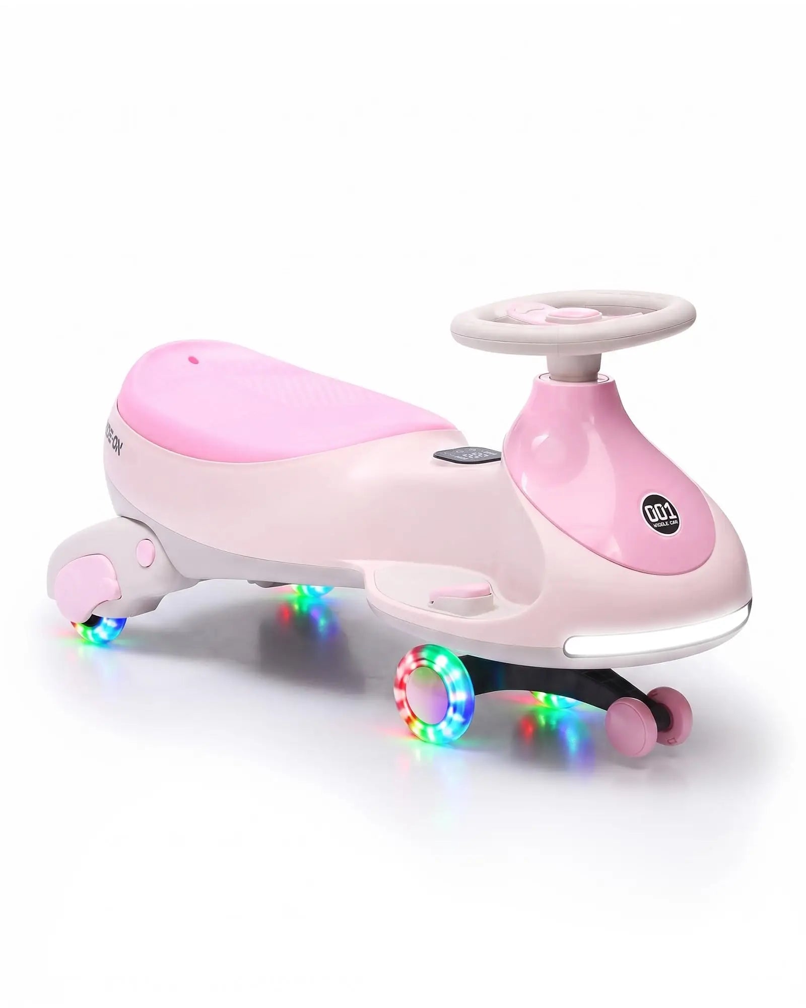 12V 2-in-1 Kids Electric Wiggle Car Ride On – Pedal & Swing, 360° Steering, Flashing Wheels, Music, Anti-Rollover, Rechargeable Battery, High Weight Capacity – Indoor Outdoor