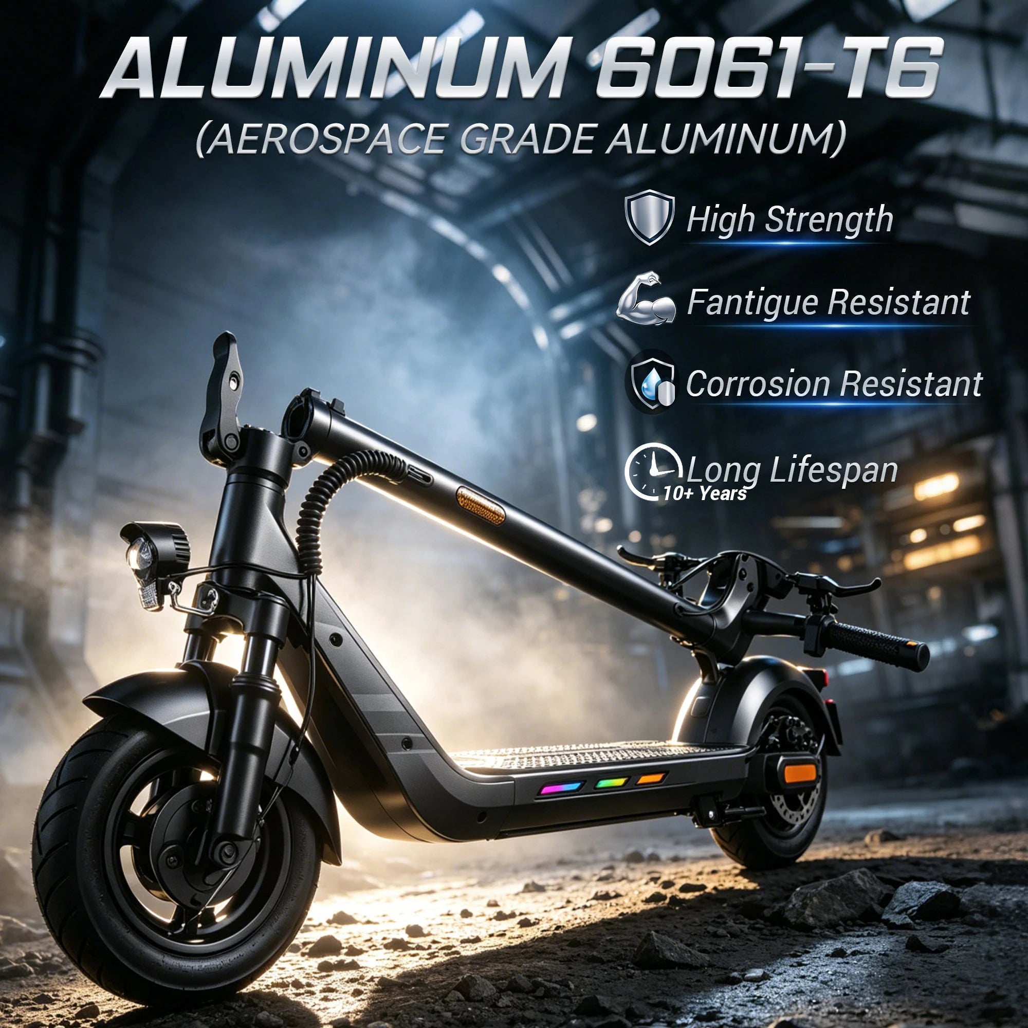 Kingsong Electric Scooter 500W Max 22.5mph Speed 10inch Tire Folding Design with 25 Miles Range for Adult Urban Commuting