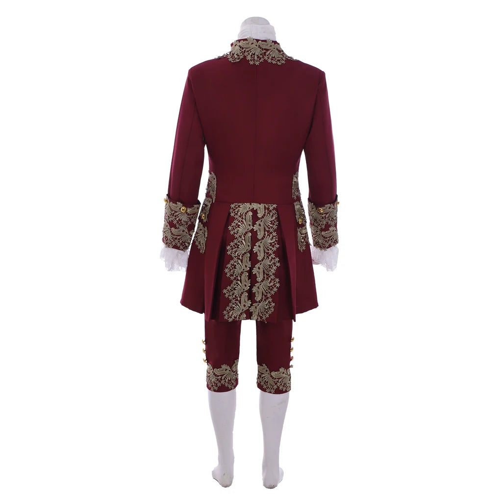 Men's 18th Century Court Suit Colonial Victorian British Military Uniform Elegant Men's Rococo Costume