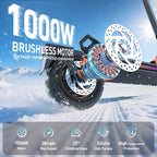 Electric Scooter TOFUN TF3S 1000W with APP Speed Maxi 28MPH Autonomy 35-45km 48V13Ah Tires 10 Inch 4 Modes Foldable