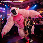 2.2M/2.6M Pink KingKong Gorilla Inflatable Costume Mascot Adult Character Cosplay Animal Birthday Party Set with Battery