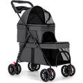 Double Dog Stroller or Medium Small Dogs and Cats Load-Bearing Up to 50lbs, Durable 360° Unil Wheels Lightweight One Hand oldale