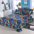 3pcs/Set Home Textile Bed Sheet Set with Pillowcases Cotton Material Lovers Room Bedding Room Flat Sheet