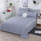 3pcs/Set Home Textile Bed Sheet Set with Pillowcases Cotton Material Lovers Room Bedding Room Flat Sheet